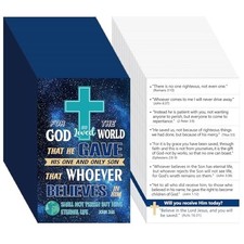 200 Gospel Tract Cards, KJV Bible Verse Cards, Religious Scripture Prints picture