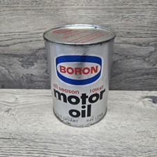 Vintage Boron Oil Co CHD Motor Oil 1 Quart Can Full Sohio Cleveland Ohio picture