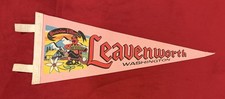 Vintage Leavenworth Washington 16.5 Inch Travel Pennant German Bavarian Village picture
