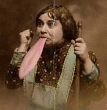 RPPC French Comic L'estu assez méchante Pretty Nasty Funny Face Postcard R29 picture