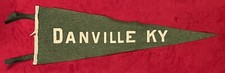 Antique Circa 1930's Danville Kentucky 23.5 Inch Felt Pennant Old Early Vintage picture