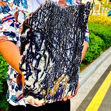 7.33LB Natural agate, zebra stone, crystal mineral, cut and polished in flakes picture