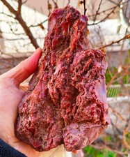 3 Lb Raw Red and Orange Bicolor Chalcedony picture