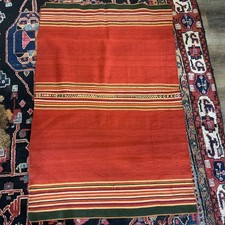 Vintage Peruvian Aguayo Blanket Hand Woven Andean Wool Textile Art  picture