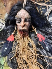 MUSEUM QUALITY SHRUNKEN HEAD REPLICA, WITCH, BRUHAW,  VOODOO, HOODOO, CURSED picture