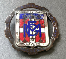 Vintage SAIGON  Automobile Car Club Badge  FRANCE Insurance ? DESCOURS et CABAUD picture