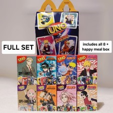 FULL SET x8 Mcdonalds CANADA Uno X Anime Cards Happy Meal Toys  picture