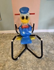 Vintage Disney 50s Rare Donald Duck Kiddie Ride Wonder Products Rocking Horse  picture
