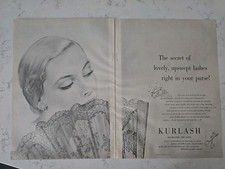 1948 Purse Style Kurlash eyelash curler Vintage 2 Page Vintage Cosmetic Ad  picture