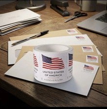 100 Count Roll of 2024 USPS For-ever Flag Stamps (Mint, Never Hinged) picture
