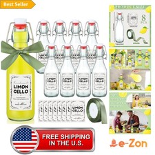 Glass Bottles with Swing Top for Homemade Limoncello and Liquor 8 Pack picture