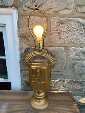 City Of Chicago Parking Meter Vintage Electric Table Lamp With Key Excellent picture