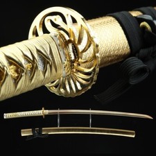 Handmade Japanese Katana Clay Tempered Hamon 1095 High Carbon Steel Sharp Swords picture