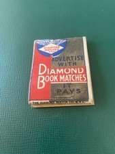 Vintage Advertising Matchcover Diamond Book Matches picture