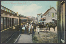 c. 1907 Canada ~ Digby, N.S. ~ Arrival of Bluenose Train ~ Antique ~ Private PC picture