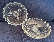Vintage Fostoria Crystal Taper Candle Dishes - PAIR In Excellent Condition  picture