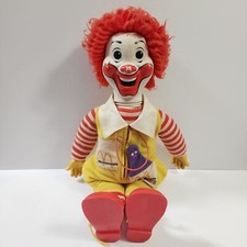Vintage 70s Ronald McDonald 21” Plush Hong Kong Hasbro 1978 picture