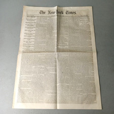 ORIGINAL 1862 Civil War Newspaper New York Times Battle of Gaines Mill Richmond picture
