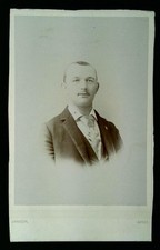 Antique 19th Century Cabinet Card Photo by Janson Artist 4.25 x 6.5 picture
