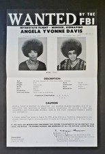 ANGELA DAVIS - 1970 FBI MOST WANTED POSTER - BLACK PANTHER PARTY - CIVIL RIGHTS picture