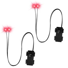 Halloween Led Glowing Eyes with Timer,2 Pcs Light Up Skeleton Eyes,Horror Red picture