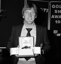 Rotherham United striker Ronnie Moore with his Golden Boot as lead- Old Photo picture