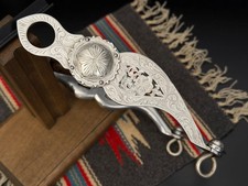 BEAUTIFUL Vintage “VOGT” Santa Barbra Silver Overlaid Filigree Bit picture