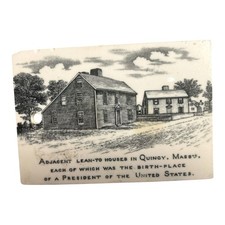 Antique Wedgwood 1891 Calendar Advertising Tile Lean To House Qunicy MA picture
