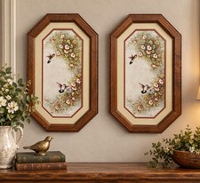 Vintage 1983 Home Interior By Margie Morrow Flying hummingbirds 19x11 picture