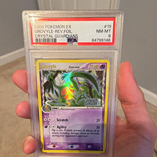 Pokémon EX Crystal Guardians Grovyle #19 Reverse Holo PSA 8 2006 English picture