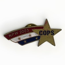 COPS Concerns Of Police Survivors Law Enforcement Enamel Lapel Hat Pin Pinback picture