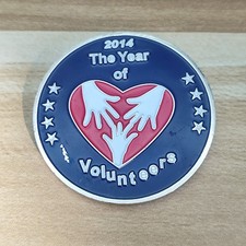 2014 the Year of Volunteers Florida Keys Coast Guard Ball Challenge Coin picture