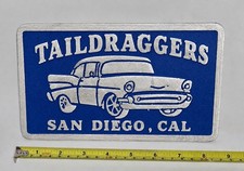 CAST ALUMINUM  TAILDRAGGERS. SAN DIEGO,  CAL CAR PLAQUE  picture