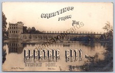 K52/ Sturgis Michigan RPPC Postcard c1910 Greetings from Electric City 79 picture