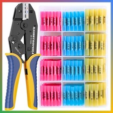 200PCS Butt Connectors Ratchet Crimper Set AWG 22-10 Wiring Tool Kit picture