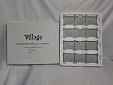 Vtg Department 56 Christmas MIni Snow Village Chain Link Fence, Set of 4, 5234-3 picture