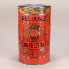 1910s Rare Reliable Confections Advertising Antique Tin 9