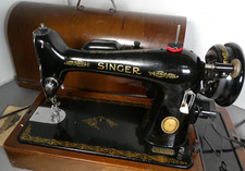 Singer Vintage Sewing Machine Model 201 With Case Petal Light Key AL372119 Works picture