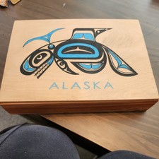 Bentwood Box Art Form Indigenous People Pacific Northwest Coast Nice Box A2 picture
