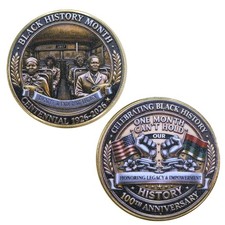 Black History Month 100 Anniversary Challenge Coin Collectable American 1-pc picture