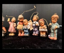 Vintage Goebel Hummel Porcelain Christmas Ornaments Figural Lot (Set Of 12) picture