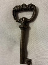 Vintage French Rococo Style Skeleton Latch Door Cabinet Key Ornate Brass 2 3/4” picture