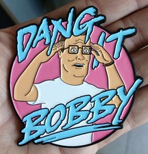 Hank Hill Funny KING OF THE HILL enamel pin Large lapel brooch cartoon 90s TV X picture