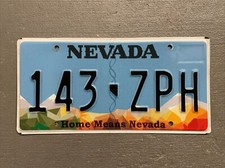 NEVADA LICENSE PLATE HOME MEANS NEVADA RANDOM LETTERS/NUMBERS NICE CONDITION😎 picture
