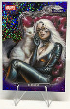 Topps 2026 Chrome Marvel Comics Black Cat Fanfare 69/75 Card Purple Speckle picture