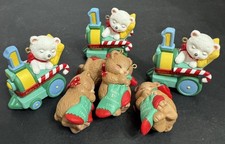 Vintage 1998 Lot of 7 Baby's First Christmas Hallmark Keepsake Ornaments picture