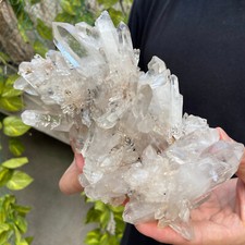 2.6lb A+Large Natural clear white Crystal Himalayan quartz cluster /mineralsls picture