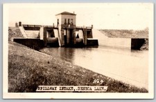 Real Photo Postcard Spillway Intake Seneca Lake Senecaville Ohio *3894 picture