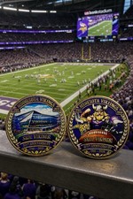 MINNESOTA VIKINGS 65th ANNIVERSARY SPORT COLLECTIBLE CHALLENGE COIN.(NEL1272) picture