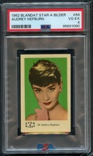 Audrey Hepburn #68 1.5x2.5 Card 1962 Blandat Star a Bilder PSA 4 Slabbed picture